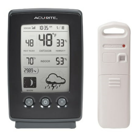 AcuRite 00829 Wireless Weather Station with Forecast, Temperature, Clock, Moon