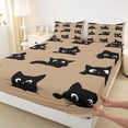 thumbnail image 3 of Homewish Boys Girls Black Cats Full Size Sheets 4-Piece,Cartoon Animal Breathable Bed Sheets,Kawaii Pet Lightweight Sheet Sets,Super Cozy Room Decor, 3 of 7