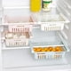 thumbnail image 3 of Organizador de cajones de plástico para refrigerador, 2 piezas, ajustable, para colgar en la despensa, 3 of 4