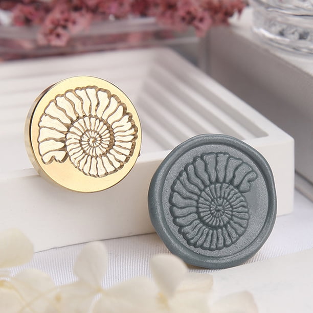 Cabeza De Sello Fossil Series Stamp Head Vintage 3D Relief Copper Head para tarjeta de boda (F) Wdftyju Libre de BPA