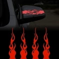 thumbnail image 1 of Vett 4 Pcs 5.7'' Flame Reflective Sticker for Car Vinyl Racing Sports Flame Stripe Decal for Golf Cart Off-Road Vehicles Motorcycles Bike(Red), 1 of 5