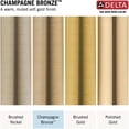 thumbnail image 6 of Delta Albion Brushed Gold Bathroom Faucet 1 Hole, Single Hole Bathroom Sink Faucet for Vanity, Metal Push-Pop Drain Assembly, Champagne Bronze, 6 of 8