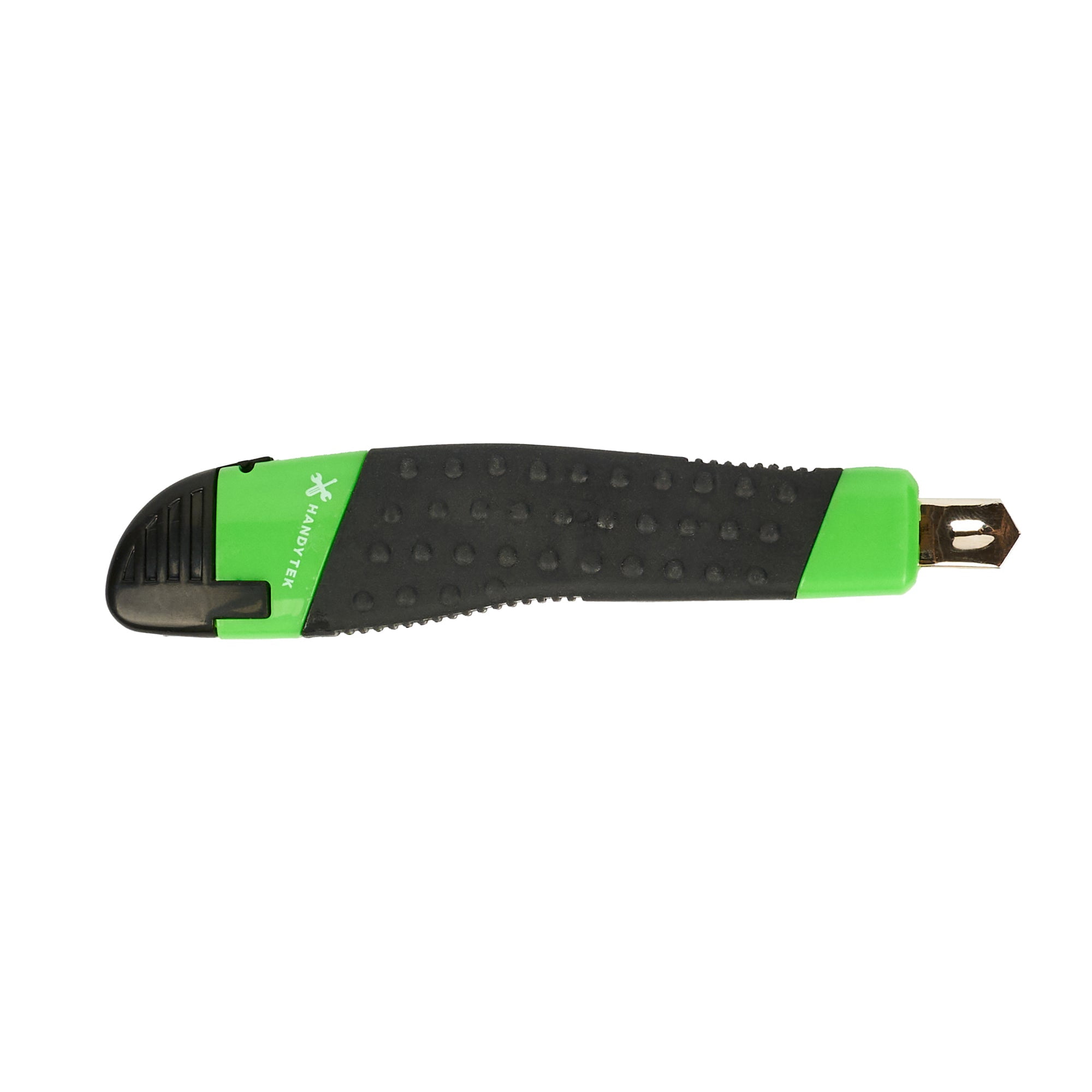 Restaurantware-Handy Tek 5.3 Inch Snap Off Blade Knives, 12 Retractable Box Cutters - Includes 12 Sharp Blades, 18mm Wide, Green Plastic Utility Knives, No-Slip Handle, Built-In Lock