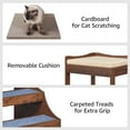 thumbnail image 5 of Unipaws Pet Bunk Bed with Removable Step for Dogs and Cats, Multi-Level Bed Window Perch Seat Platform, Walnut, 5 of 7
