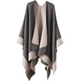 thumbnail image 1 of LinYooLi Reversible Shawl Wrap for Women Ladies, Open Front Poncho Cape Warm Blanket for Winter Fall, 1 of 1