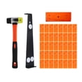 thumbnail image 3 of Juego de instalación de 43 pisos laminados de madera con espaciadores y mazo de doble cara Bloque naranja, 3 of 9