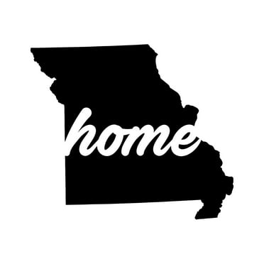 Missouri Home Sticker Decal Die Cut - Self Adhesive Vinyl - Weatherproof - Made in USA - Many Color and Sizes - state shaped mo love