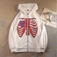 thumbnail image 4 of Sudadera con capucha con cremallera de esqueleto para mujeres y hombres, chaqueta de esqueleto, sudadera de otoño y primavera, 4 of 4