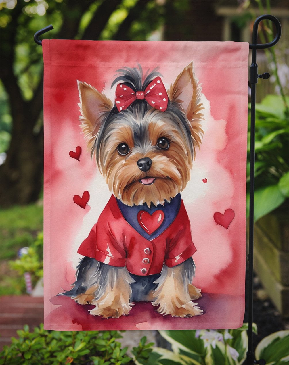 Yorkshire Terrier My Valentine Garden Flag 11.25 in x 15.5 in