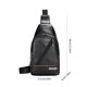 thumbnail image 3 of Men's Soft Leather Chest Bag - Stylish One-Shoulder Bag - Waterproofing Casual Business Sling Bag, 3 of 8