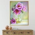 thumbnail image 2 of Designart 'Purple Peonies In Vase Still Life' Traditional Framed Canvas Wall Art Print, 2 of 5
