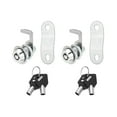 thumbnail image 1 of Unique Bargains 5/8 inch Cabinet Locks with Key, Cam Replacement Lock Cylinder Toolbox Lock Keyed Alike, Silver 2 Pack, 1 of 8