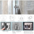 thumbnail image 3 of Broom Holder Wall Mount,4pcs Stainless Steel Broom and Mop Organizer Self Adhesive, Silver.Mop Broom Holder No Drill, Mop Broom Organizer Wall Mounted Heavy Duty with Hooks for Bathroom, Kitchen, 3 of 7