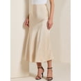 thumbnail image 3 of DARING DIVA Women's Satin High Waist Flowy Elegant Mermaid Maxi Skirts S Champagne, 3 of 6