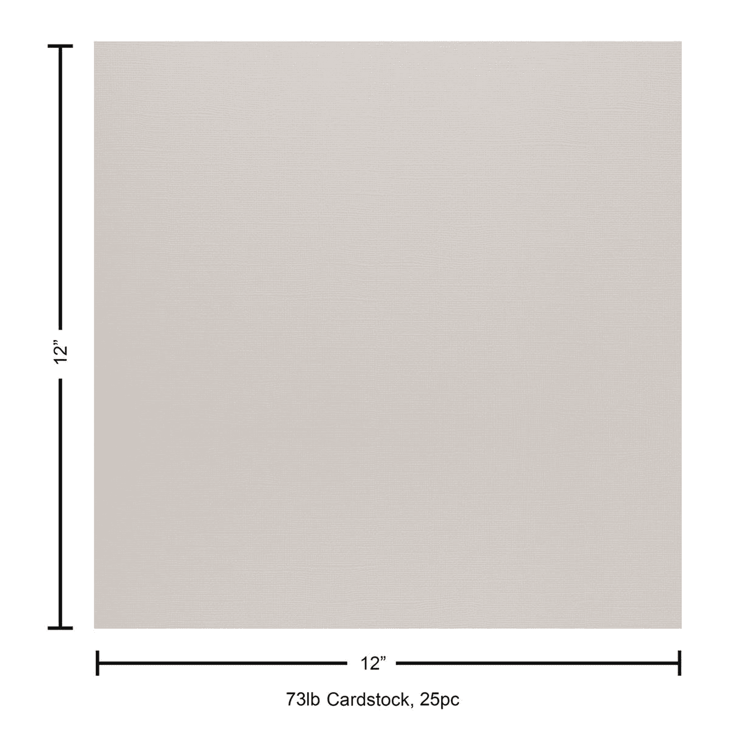 Paper Accents Cardstock 12"x 12" Muslin 73lb Light Gray 25pc