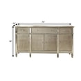 thumbnail image 3 of Rectangular Wood and Mirror Server with 3 drawers and 4 Compartments, Gold, 3 of 5