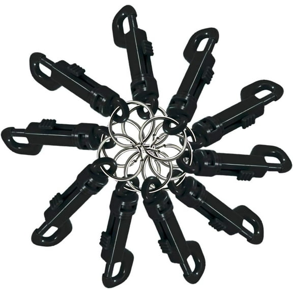 Lucky Line 41520 Black Key Chain, Plastic Snap Bag of 25
