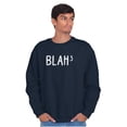 thumbnail image 4 of Funny Blah Cubed Snark Math Joke Unisex Plus Fleece Graphic Sweatshirt Brisco Brands 4X, 4 of 5