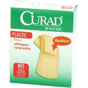 Curad Regular Size Bandages, Plastic, 80 Count Box