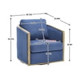 thumbnail image 5 of Corduroy Swivel Barrel Chair, Comfortable Accent Sofa Chair for Living Room, 360 Degree Swivel Barrel Club Chair, Leisure Arm Chair for Nursery, Hotel, Bedroom, Office, Lounge (Navy), 5 of 5