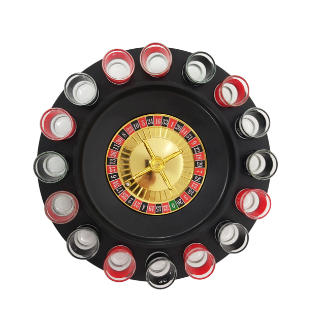 Juego De Mesa La Ruleta Con Shots Para Mayores De Edad negro Grande