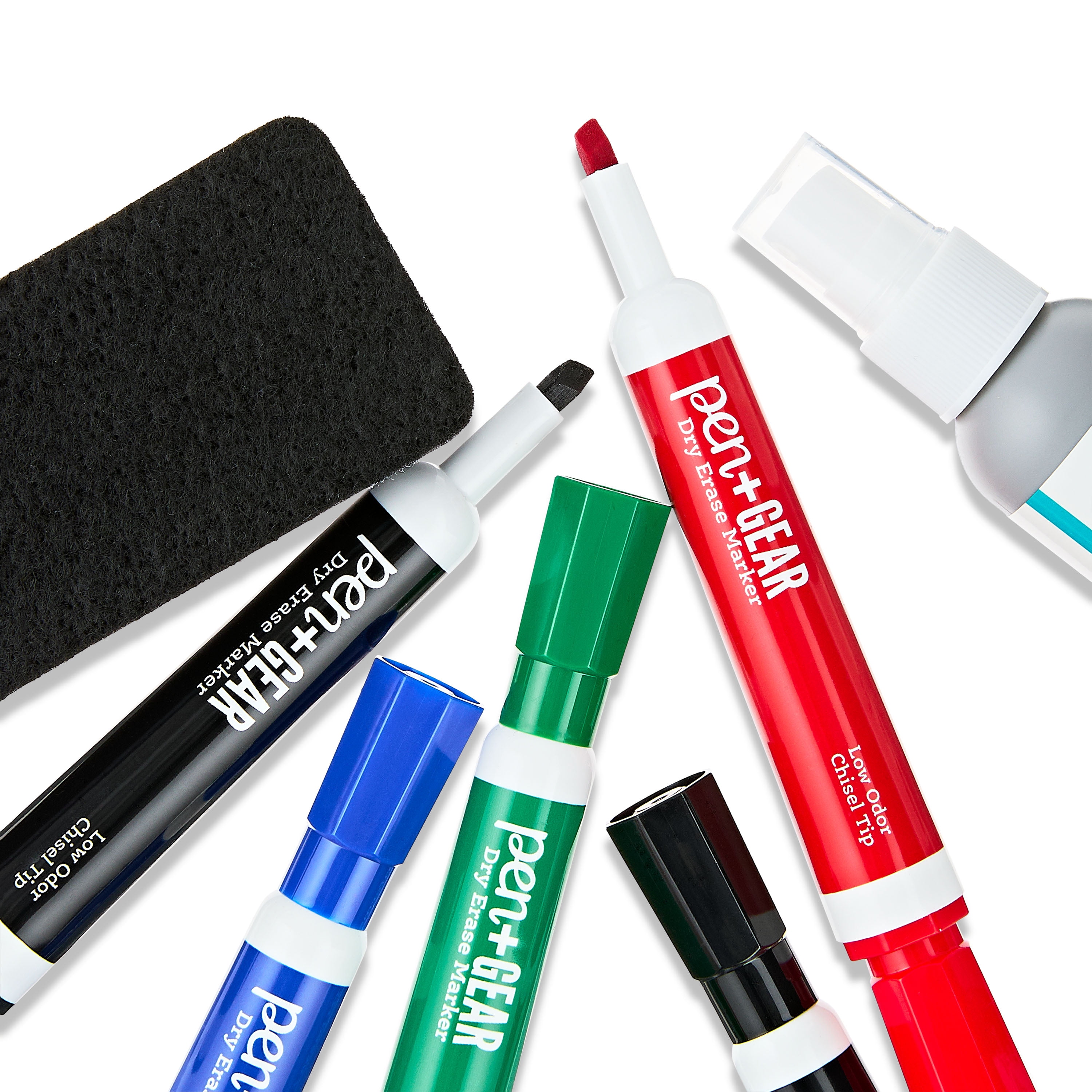 (4 pack) Pen+Gear Dry Erase Marker Kit, Chisel Tip, Assorted Colors, 7 Pieces