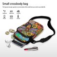 thumbnail image 7 of HELLHERO Rainbow Floral Prints 4.33x1.97x7.09 Women Messenger Bag Polyester for Unisex, 7 of 7