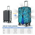 thumbnail image 5 of Haiem Beautiful Blue Peacock Luggage Cover Printed Suitcase Covers for Luggage Elastic Washable Suitcase Protector Fits 18-32 Inch Luggage-Small, 5 of 8