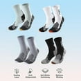 thumbnail image 6 of JSEMOY  Athletic Socks for Men Women with Cushion,Compression Crew Running Socks,4 Pairs Work Hiking Basketball Sport Socks, 6 of 6