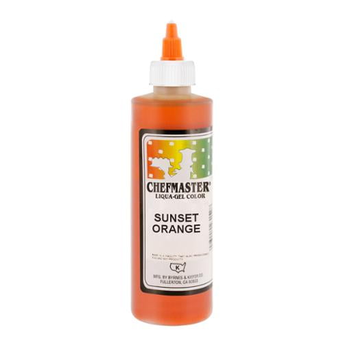 Chefmaster by US Cake Supply 10.5oz Sunset Orange Liqua-Gel Cake Food Coloring