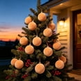 thumbnail image 4 of Bxaolu 12Pcs Velvet Christmas Ball Ornaments, Flocked Christmas Tree Balls Bulk, Plastic Decorative Hanging Ornaments for Xmas Holiday Decor, 4 of 7