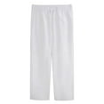 thumbnail image 5 of RYDCOT Mens Pants Casual Summer Breathable Sports Loose Beach Pants with Side Buckle Lightweight Vacation Trousers White, 5 of 6
