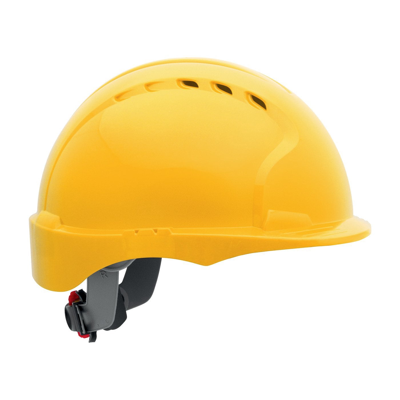 PIP Industries B3113500 Evolution Deluxe 6151 Short Brim HDPE Shell 6-Point Suspension Ratchet Adjustment Hard Hat, Yellow