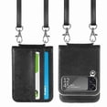 thumbnail image 3 of Dteck Galaxy Z Flip 3 Case, Florial Shockrpoof PU Leather Wallet Case with Card Holder + Lanyard Crossbody Strap Protective Case for Samsung Galaxy Z Flip 3 5G 2021, Black, 3 of 9