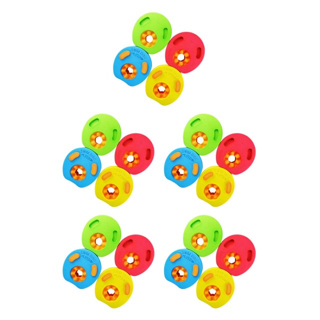 Shengyu 4 Pieces Swimming Buoy Discs Foam Armbands Kids Adults Tool Rings 18.6x2.2cm 5Set