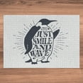thumbnail image 6 of Ambesonne Inspirational Jigsaw Puzzle, Penguin and Words, Heirloom-Quality Fun Activity for Family Durable Cardboard, 1000 pcs, Black White, 6 of 6