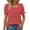 Red, variant on Tops for Women Puff Sleeve Square Neck T Shirts Casual Summer Short Sleeve Tee Black XL