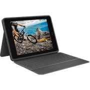 REFURBISHED Logitech Rugged Folio - iPad (7th and 8th generation) Protective Keyboard Case with Smart Connector and Durable Spill-Proof Keyboard