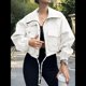 thumbnail image 5 of Chaqueta Corta para Mujer, Anorak Utilitario Extragrande con Cremallera y Bolsillos M, 5 of 8