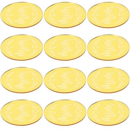 PENIKOKO 20 Pieces Golden Acrylic Cupcake Decorations for Baking Party Cake Toppers