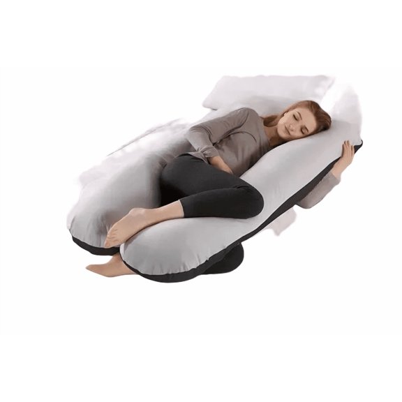 Almohada Xtellar gris Para Embarazo Y Lactancia Jumbo + Regalo Microgel