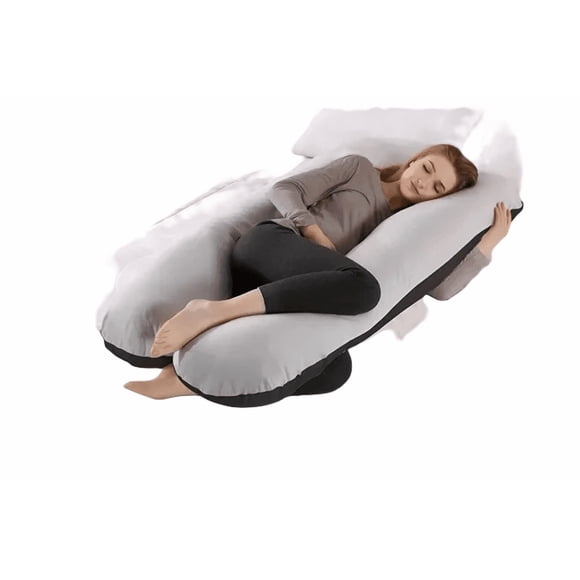Almohada Xtellar gris Para Embarazo Y Lactancia Jumbo + Regalo Microgel
