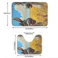 thumbnail image 3 of Xecao Funny Countryside Donkey 2-Piece Vintage Seamless Anti-Skid Mat Set, featuring a stylish pattern for a safe and elegant toilet rug experience, 3 of 6