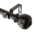thumbnail image 4 of InStyleDesign  Emperor 1 Inch Diameter Adjustable Curtain Rod Black 120 to 170 inch Black Finish, 4 of 5