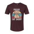 thumbnail image 3 of Proud Cat Daddy Cat Lover Mens Premium Tri Blend T-Shirt, Cardinal, XX-Large, 3 of 5