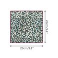 thumbnail image 2 of INSPIRE CHIC Men's Leopard Printed Pocket Squares 1 Pcs Teal, 2 of 4