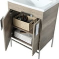 thumbnail image 3 of Fine Fixtures - Modern Gray 24" Bathroom Vanity Set, Chrome Hardware, Vitreous China Sink Top, 3 of 4