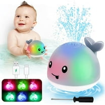 Light up Baby Bath Toys: Whale Bath Toy Sprinkler, Bath Toys for Kids , Bathtub Outdoor Water Pool Toys for Toddlers Year Old, Birthday Gift for Boys & Girls