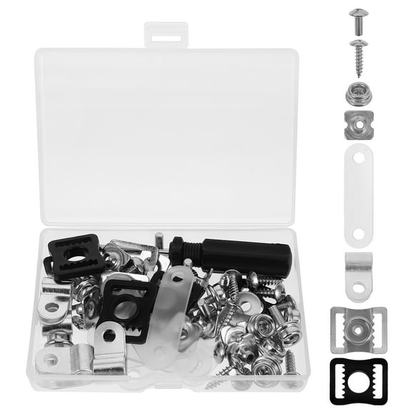 Miangastore 57PCS Football Helmet Repair Kit with Chin Buckle R Shape Football Visor Clips Screws Nuts for Youth Adult Hockey Baseball Football Rugby Ice Hockey Sports
