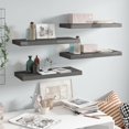 thumbnail image 1 of vidaXL Floating Wall Shelves 4 pcs High Gloss Grey 60x23.5x3.8 cm MDF, 1 of 5